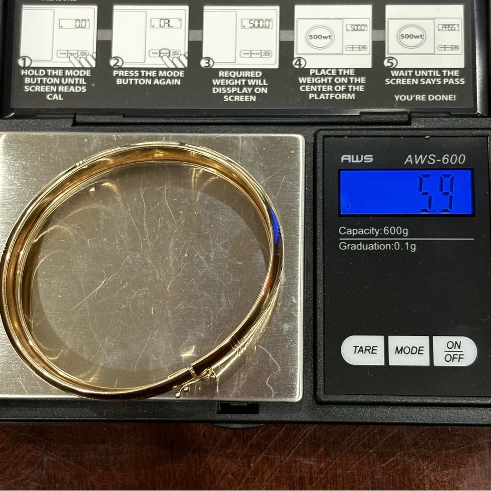 10k Solid Gold Michael Anthony Bangle Bracelet - image 7